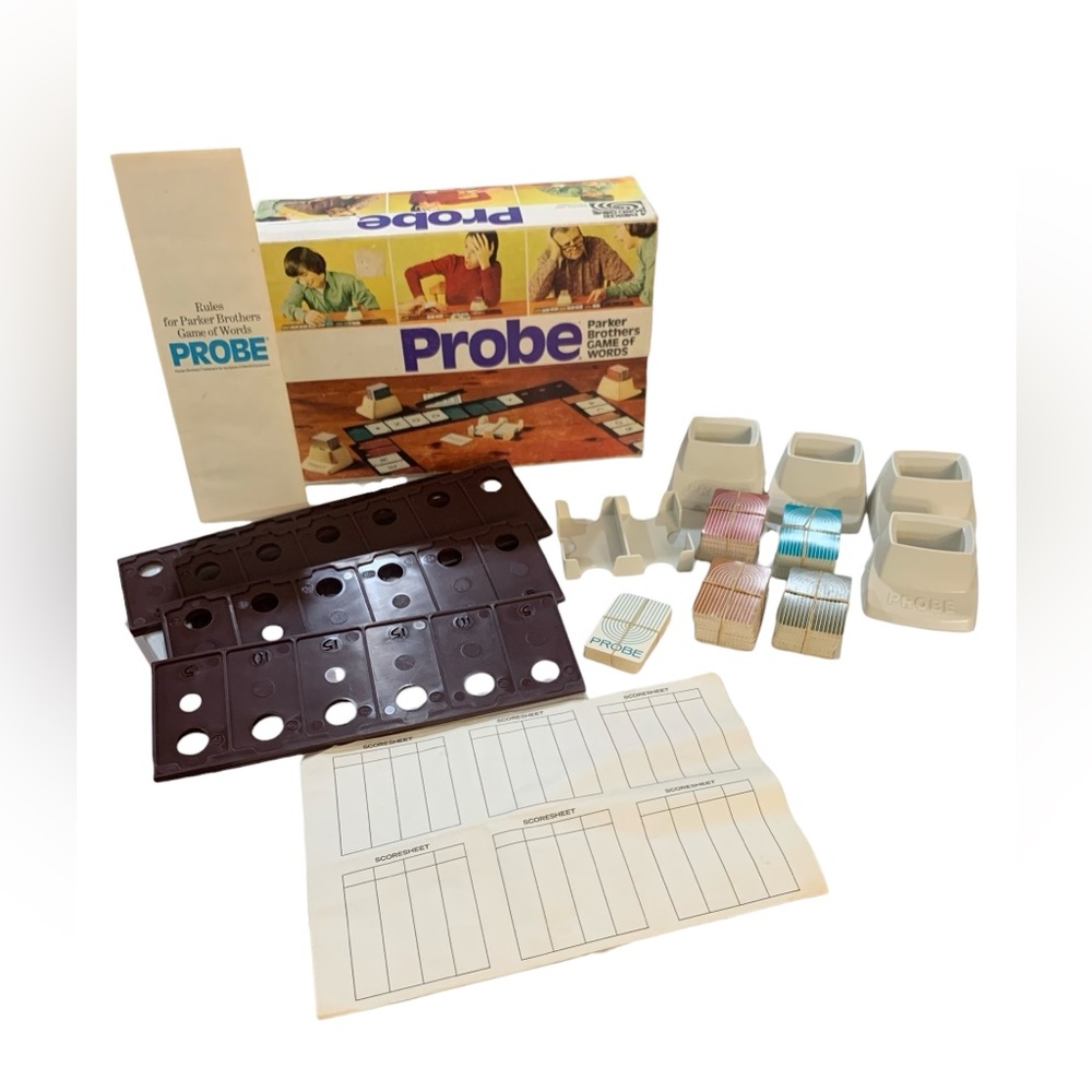 Vintage Word Game by Parker Brothers Complete -Good-